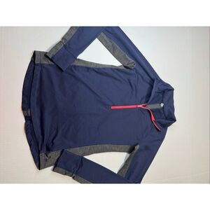 Under Armour Fitted Navy Quarter Zip Athletic Jacket Size Small